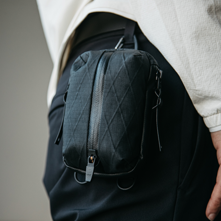 ANNEX 360-揹錢包,將傳統錢包的功能濃縮後的實驗性錢包,小空間卻擁有完整錢包功能,一條拉鍊三個口袋的專利設計讓卡片、鈔票、零錢分類收納,藍芽耳機、鑰匙也可輕鬆放入。可以揹可以外掛在其他包款或褲耳上的時尚零錢包;輕巧的造型揹在身上立即融入穿搭,RFID防盜刷塗層與防盜拉鍊讓財產更加安全。